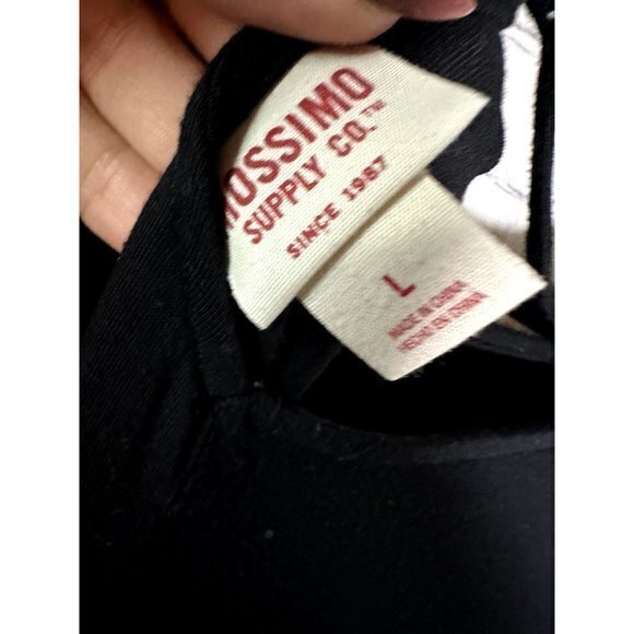 MOSSIMO LADIES SUPER SOFT MIDI LENGTH BLACK DRESS (L)   EUC    F-281 - Picture 3 of 4